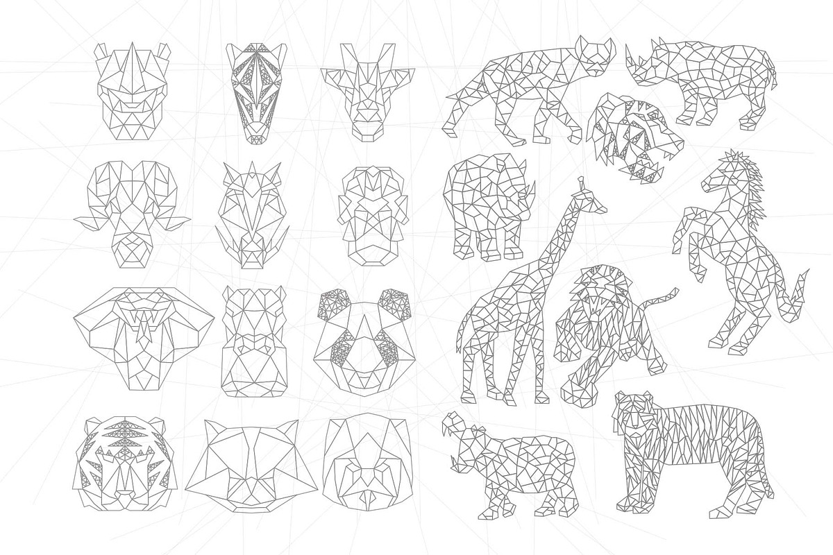 94 Geometric Animals Collection, an Animal Illustration by RHY Studio (Photo 2 of 5)