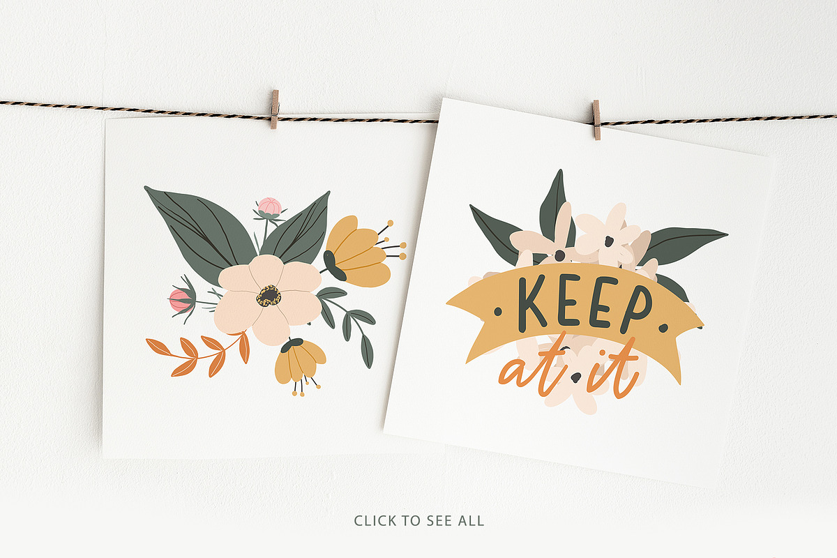Abstract flowers and patterns., a Decorative Illustration by hanifa_design (Photo 2 of 6)