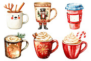 Christmas Coffee Cup Clipart, an Illustration by Daily.Designs (Thumbnail 3 of 5)