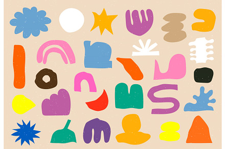 Big set of colorful geometric shapes, an Illustration by Mila Di Art