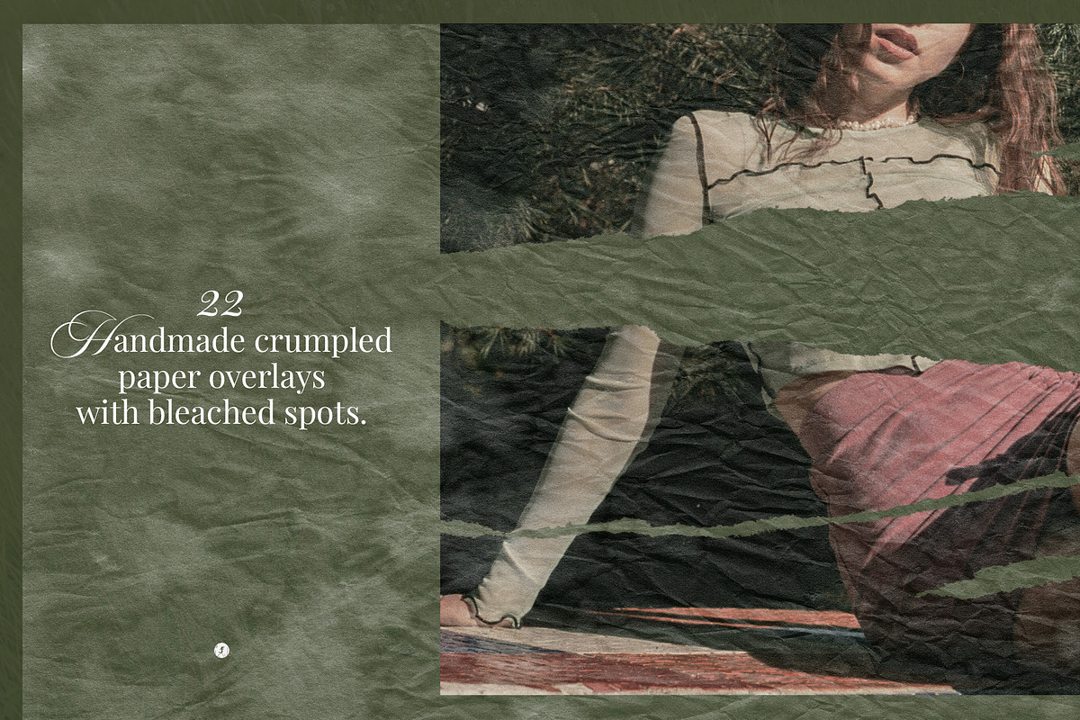 Bleached and Crumpled Paper Overlays, a Texture Graphic by Freezerondigital (Photo 4 of 9)