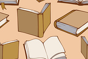 Books seamless pattern, a Pattern Graphic by IreneArt illustrations (Thumbnail 5 of 9)