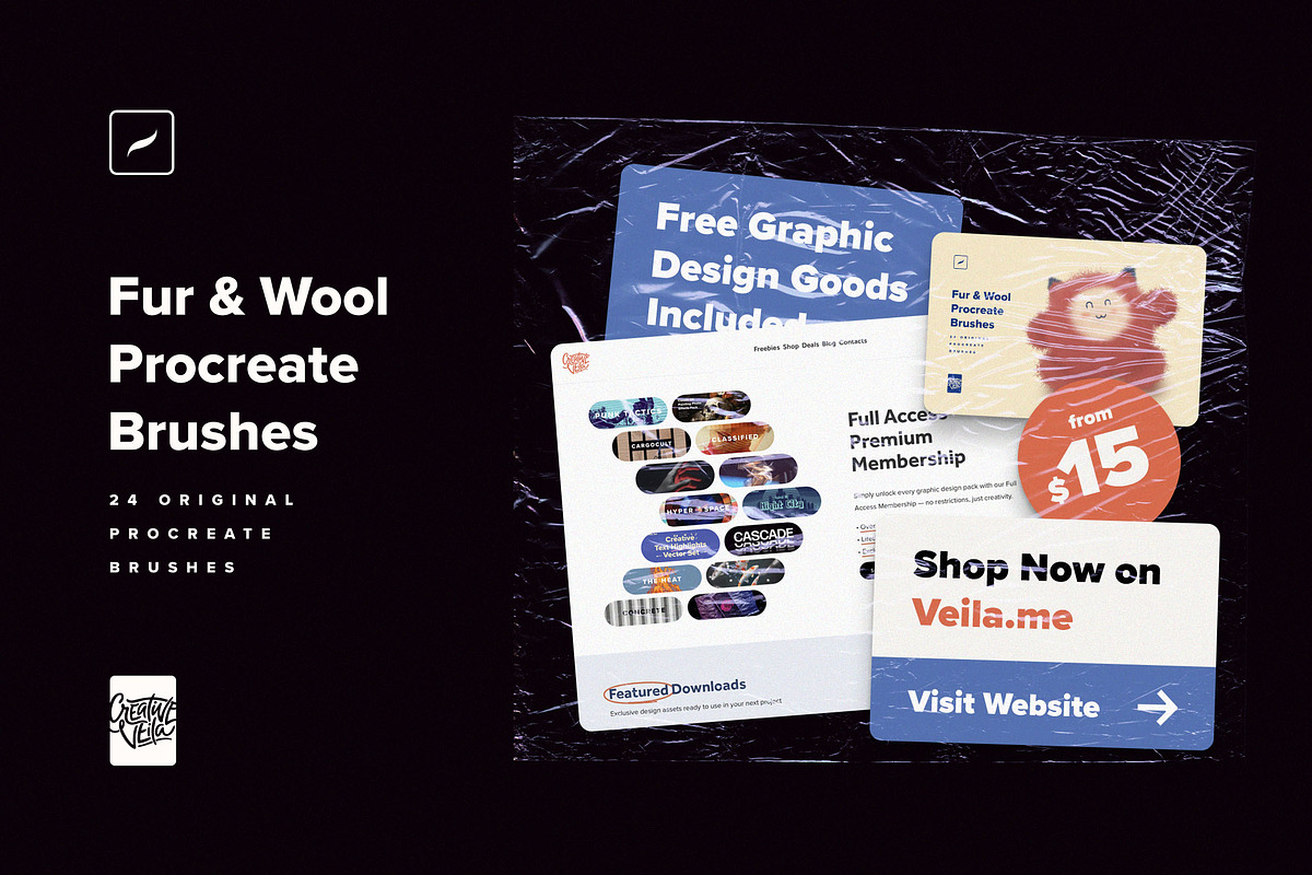 Fur & Wool Procreate Brushes, a Brush Add-On by Creative Veila (Photo 12 of 12)