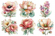 Watercolor Floral Clipart Flower, an Illustration by Daily.Designs (Thumbnail 3 of 8)