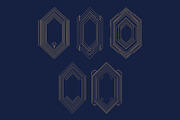 10 Elegant Art Deco Rhombus Frames, a Decorative Illustration by Stanislav Kharchevskyi (Thumbnail 2 of 3)