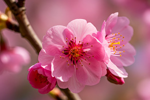 Close-up of blooming pink cherry blo, a Nature Photo by professorinc