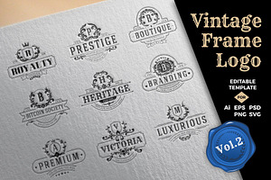Vintage Frame Logo Template Vol.2