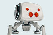 white robot spider, an Animal Illustration by 2D/3D (Thumbnail 2 of 4)
