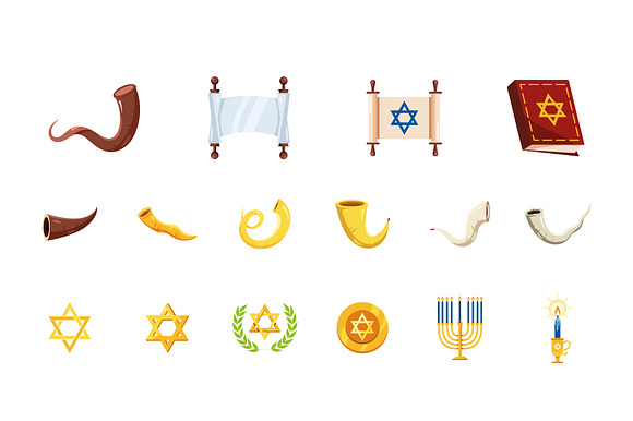 Jewish Symbols and Traditions Set preview 2
