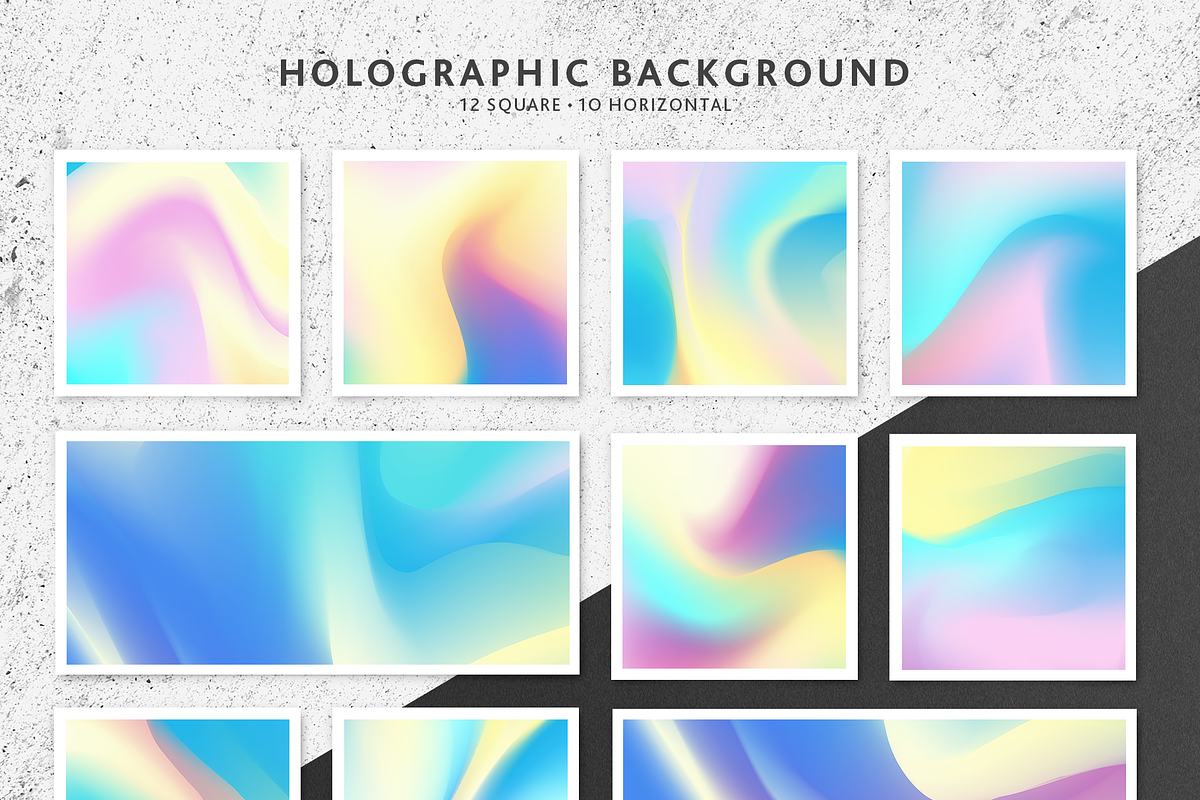 Set Holographic background textures, a Texture Graphic by Uniyok (Photo 2 of 9)