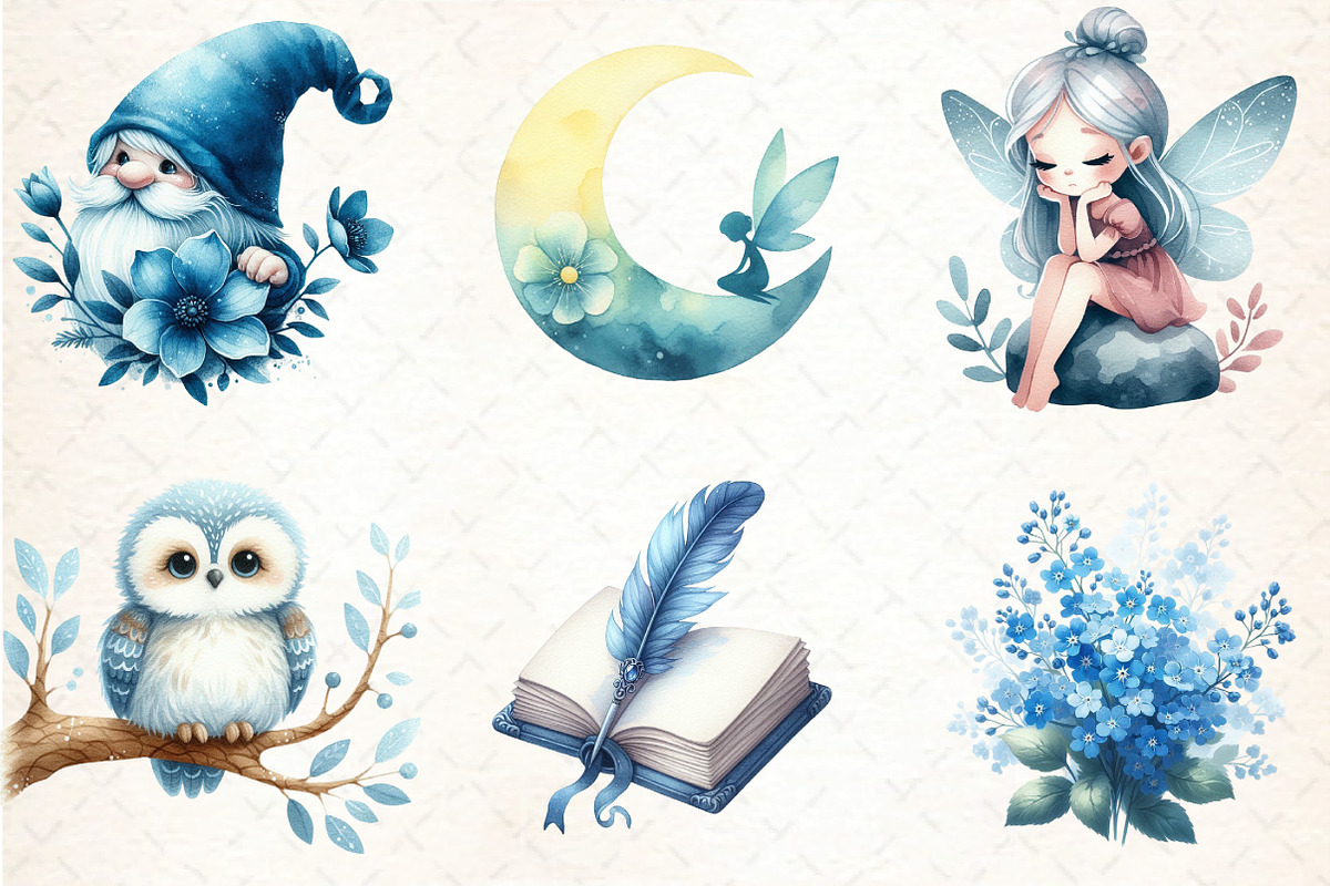 Blue Fairy Clipart, an Illustration by DreamCafeArt (Photo 5 of 6)