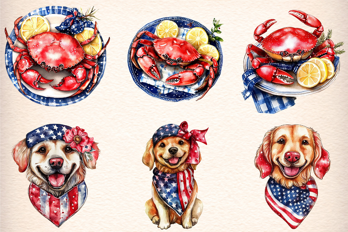 4th of july clipart bundle, an Illustration by GatewayDesign (Photo 3 of 9)
