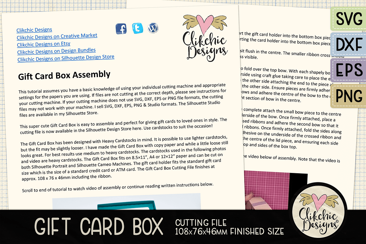 Gift Card Box With Ribbon SVG, a Templates & Theme by Clikchic Designs (Photo 6 of 6)