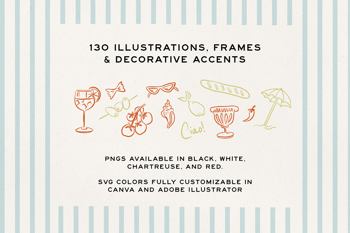 La Dolce Vita Italian Element Bundle, an Illustration by Claire Emery Designs (Photo 2 of 6)