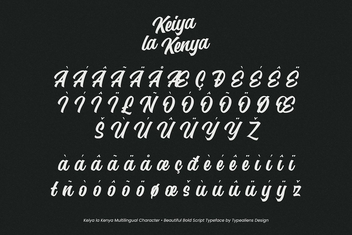 Keiya la Kenya, a Script Font by ilhamtaro