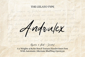 Andralex Handwritten Font, a Handwritten Font by The Gelato Type
