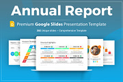 Annual Report Google Slides Template, a Presentation Template by SlideOne (Thumbnail 1 of 34)