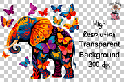 10 Colorful Floral Elephant PNG, a Graphic by Clipart Bloom (Thumbnail 10 of 12)