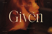 Given Elegant Serif Display Font, a Serif Font by Perfectype (Thumbnail 1 of 8)