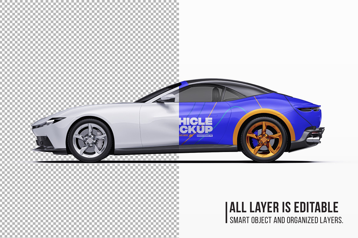 2027 Sport Convertible Mockup Set, an Advertising Mockup by Halal Graphic Studio (Photo 5 of 12)