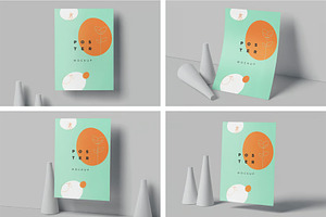 Floating Portrait Poster Mockups, an Advertising Mockup by megostudi0