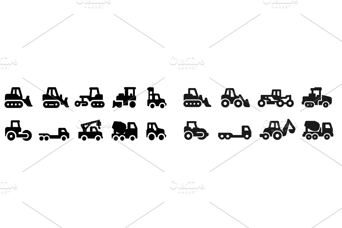 Collection of construction vehicle, an Illustration by ZinetroN