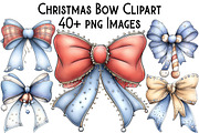 Christmas Bow Clipart, an Illustration by Pixels.Craft (Thumbnail 1 of 6)
