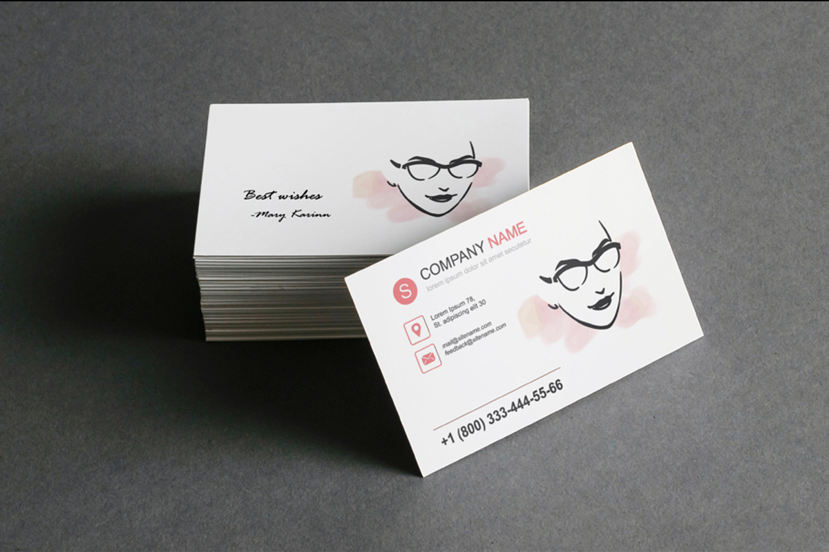Stylish Woman Face Glasses Line Art, a Person Illustration by Elena Naumchenkova (Photo 3 of 3)
