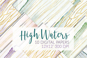 Airy watercolor papers Marble&Gold