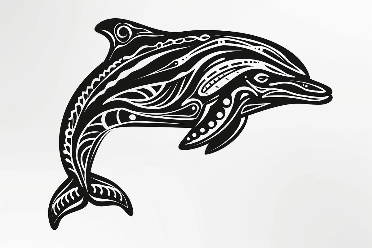 Tribal Dolphin Laser Cut Bundle, a Graphic by balal (Photo 2 of 16)