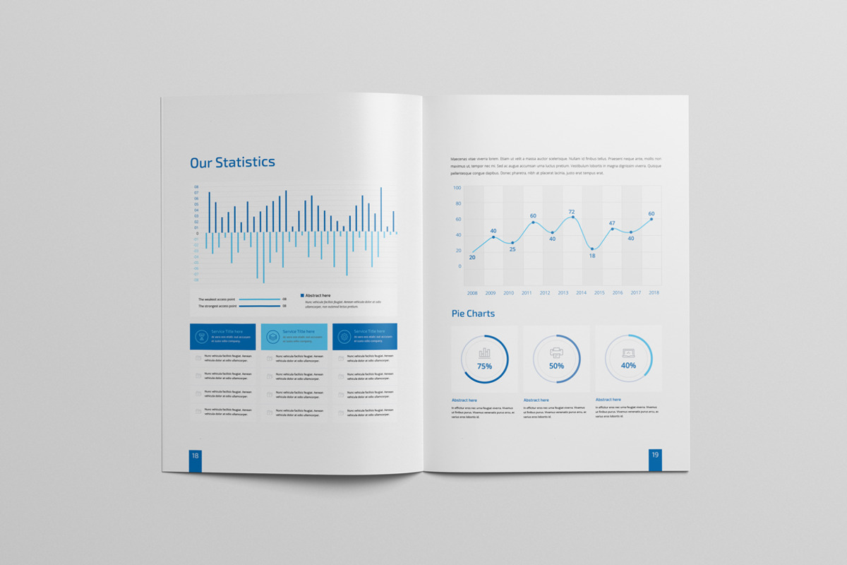 Annual Report A4 & Us Letter, a Brochure Template by Pro-Gh (Photo 14 of 20)