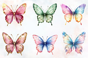 Soft Girly Butterfly Clipart, an Illustration by RobertsArt (Thumbnail 5 of 7)