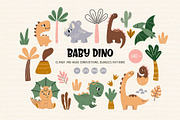 Baby Dino set. Graphic & Pattern, an Animal Illustration by EltaMaxArt (Thumbnail 1 of 14)