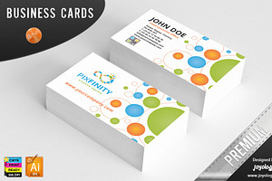 Pixel Dots Infinity Business Cards