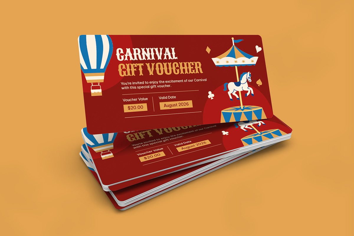 Carnival - Gift Voucher, a Card Template by VUNIRA (Photo 2 of 3)