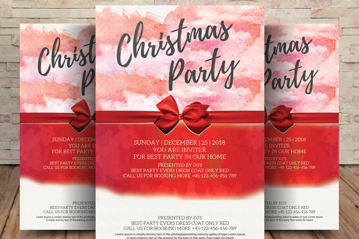 Christmas Party Invitation, an Invitation Template by graphicforest