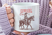 Vintage Western Cowgirl Sublimation, an Illustration by Rose Art (Thumbnail 7 of 7)