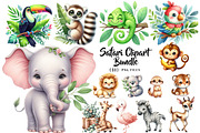 Safari Clipart, a Seasonal Illustration by CreationArt (Thumbnail 1 of 5)