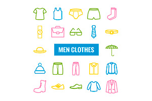 44 Vector Men & Women Clothes Icons