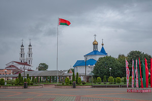 central square with churches in the city of Oshmyany. Belarus, a Photo by Pictures for you!!!!!!!!!