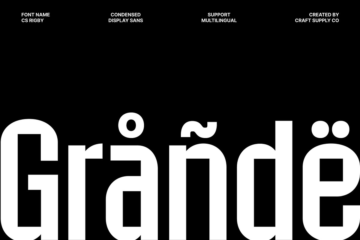 Rigby – Condensed Font, a Sans Serif Font by Craft Supply Co. (Photo 7 of 8)