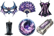 Black Purple Gothic Halloween PNG, an Illustration by Craft Nest (Thumbnail 4 of 6)