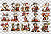 Autumn Farm PNG Clipart Bundle, a Seasonal Illustration by Nicolle's Colorful Art (Thumbnail 3 of 7)