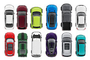 50 Cars Top View Architecture Bundle, a Transportation Illustration by Nurlan's shop (Thumbnail 12 of 15)