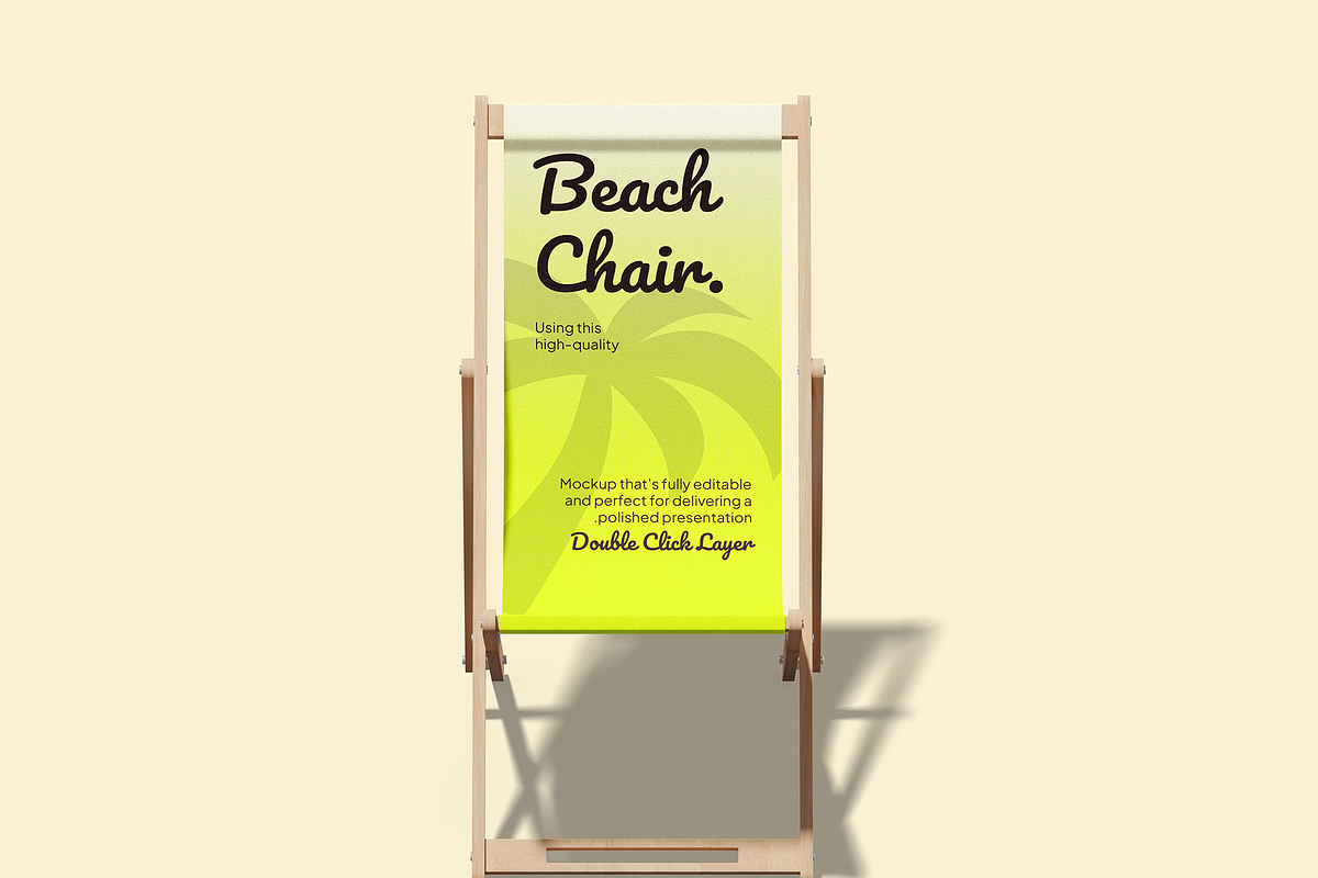 Beach Chair Mockup, an Advertising Mockup by Bartama Graphic (Photo 3 of 3)