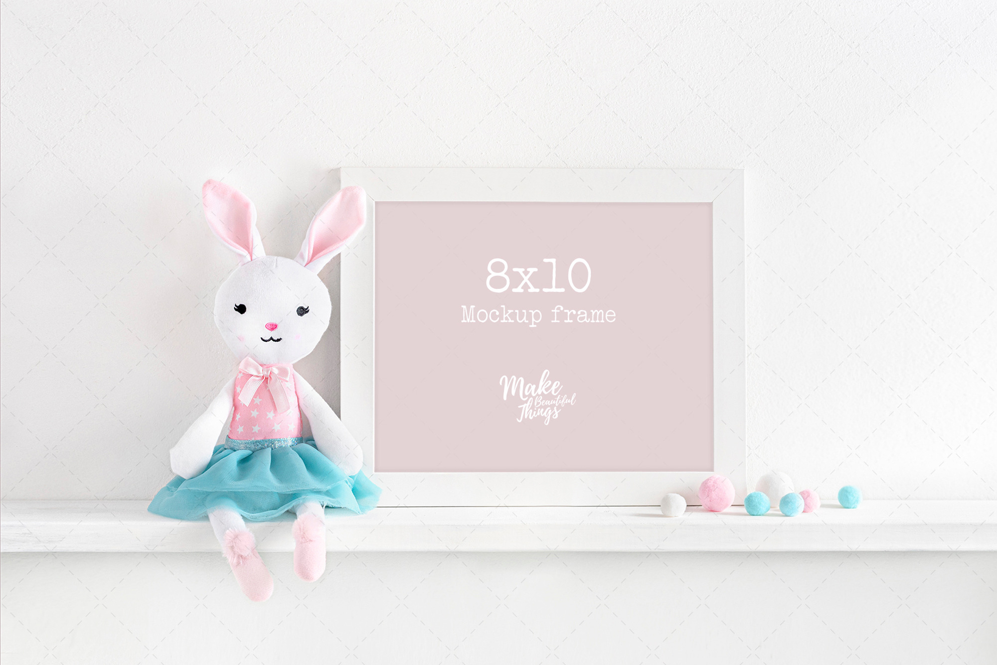 8x10 nursery frame mockup, a Print Template by Make Beautiful Things ...