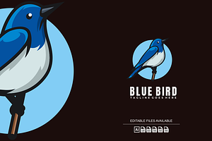 Blue Bird Simple Mascot Logo, a Branding & Logo Template by Ibnipro1