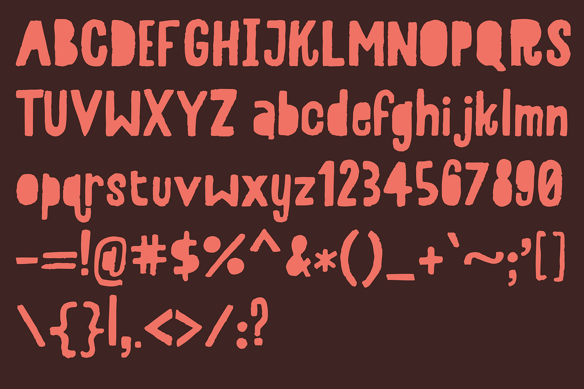 Bing! A hand-drawn block font preview 2
