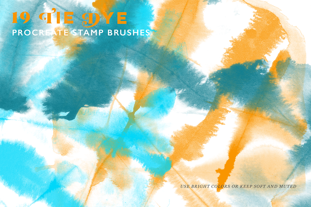 Procreate Tie Dye Stamp Brushes, a Brush Add-On by CC CREATIVE CO (Photo 7 of 10)