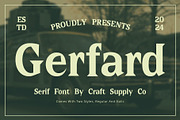 Gerfard, a Serif Font by Craft Supply Co. (Thumbnail 1 of 8)